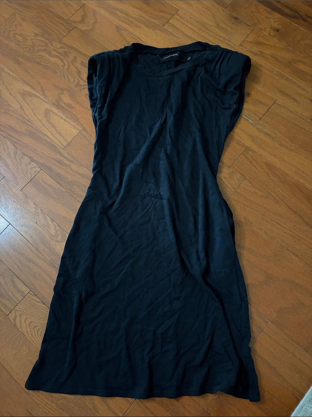 Black Short-Sleeve Mini Dress — Classic Everyday Essential